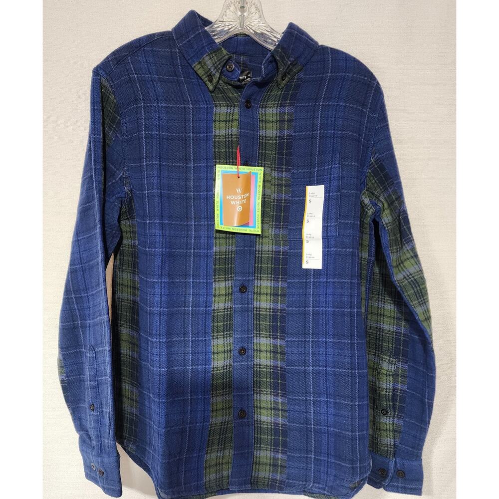 W Houston white size Small long sleeve button down shirt